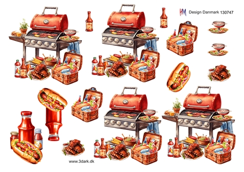 3D Grill og grilmad